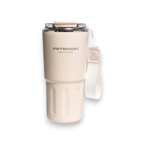 Kubek Termiczny Peterson 600ml – Stal Nierdzewna, Słomka, Ustnik